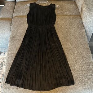 Elegant Black Sleeveless Dress. Massimo Dutti